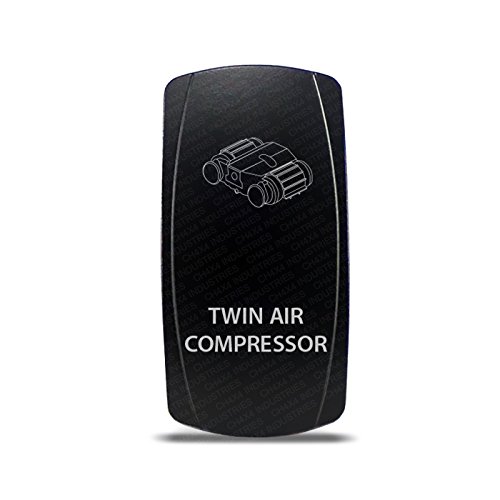 CH4x4 Rocker Switch Twin Air Compressor Symbol - Blue LED