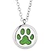 GelConnie Dog Paws Essential Oil Diffuser Necklace Animal Aromatherapy Pendant Perfume Fragrance Jewelry Stainless Steel Locket CSFL367-1-1