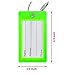BlueCosto Flexible PVC Luggage Tags Suitcase Bag Labels - Fluorescent Green, 4 Pieces