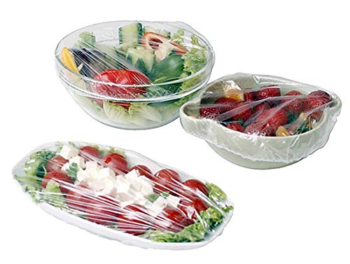 100 Pieces Elastic Food Containers Covers Durable Plates Bowl Plate Covers Versatile Plastic Saran Wrap - Thumbnail 3