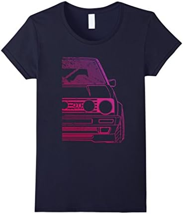 Womens Roughed Modified MK2 GT-i  16v Racing T-Shirt Large Navy