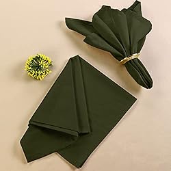 Utopia Kitchen Olive Cloth Napkins [12 Pack, 18x18