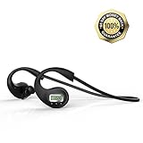 Dylan Bluetooth Headset with Pedometer Bluetooth Headphone for Sport V4.1 In-ear Headphone Wireless Ear Bud with Built-in Mic Compatible with Any Bluetooth-Black