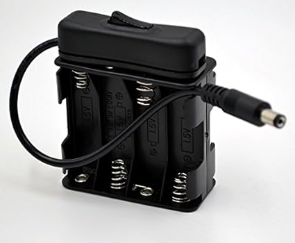 Amazon Co Jp Dc12ｖ Dcプラグオス仕様 スイッチ付き電池ボックス センターマイナス 電池式バッテリーケース スナップ式 4x4 Battery Holder Box 別売 単三アルカリ電池 8本用 Dc12v出力 家電 カメラ
