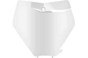 PRO CAKEN White Motorcycle Front Number Plate ABS Plastic Replacement Rugged Number Plate for Universal EXC 150/250/300 TPI 20-21 SX 125/250 19-21XC 125 20-21