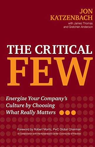 The Critical Few: Energize Your Company’s Culture by Choosing What Really Matters by [Katzenbach, Jon R., Thomas, James, Anderson, Gretchen]