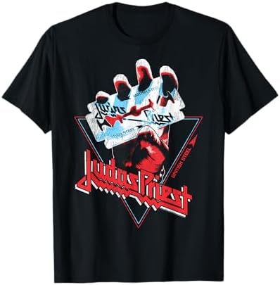 Amazon.com: Judas Priest Invincible Shield Red T-Shirt : Clothing