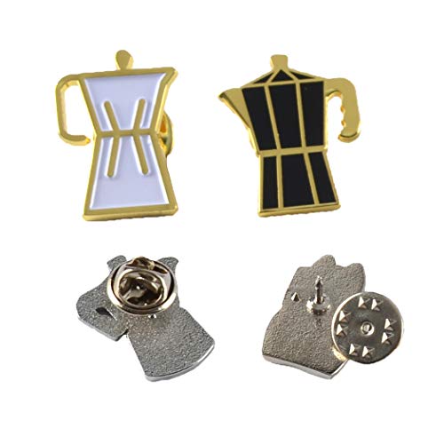 image for CAFEMASY Brooch Pins Set, Coffee Life Series 9pcs, Colorful Paint Tech