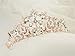 SWEETV Rose Gold Pearl Wedding Tiara for Bride, Crystal Tiaras and Crowns for Women, Princess Tiara Costume Crown for Birthday Party Prom