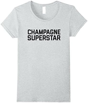 Womens Champagne Superstar Tee Shirt Small Heather Grey