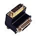 HDE Gold Plated 90 Degree DVI-I 24+5 Right Angle Male to Female Adapter