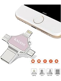 KALENI USB Flash Drives 32GB,Thumb Drive USB 3.0 Memory Stick External Storage Expansion for iPhone iPad iPod iOS Android PC New MacBook,with Extended Lightning USB Type c OTG Pen Jump Drive Adapter