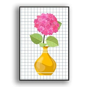 Framed Canvas Wall Art Beautiful Flowers in Grid Giclee Print Gallery Wrap Modern Home Prints Ready to Hang - 16x24 inches