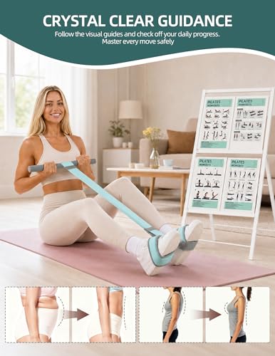 Pilates Essentials Kit for Women, Pilates Kit for Home Workouts with Pilates Ring, Mini Ball, Resistance Bands, Pedal Resistance Band, Yoga Strap, Socks, Bag, Pilates Equipment for Starter, Beginners