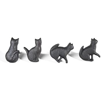 Set Of 4 Cats Vintage Cast Iron Cabinet Furniture Knobs And Pulls