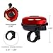 Bicycle Bell - Aluminum Bike Bell Ring - Classic Bicycle Bell for Adults Men Women Kids Girls Boys Bikes - Mountain Bike Accessories - Red