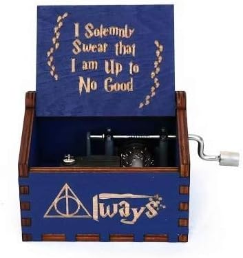 Embernation Hedwig Theme Harry Potter Hand Engraved Wooden Music Box - Brown