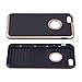 Arae iphone 6s Case, iphone 6 Case [Shock-Absorption] Hybrid Dual Layer Protective Case,Drop Protection [Brushed Metal Texture] cover for Apple iphone 6 / 6s - Rose gold