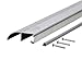M-D Building Products 08656 3-3/8 in. x 1 in. x 72 in. Silver Aluminum and Vinyl High-Profile Outswing Door Threshold