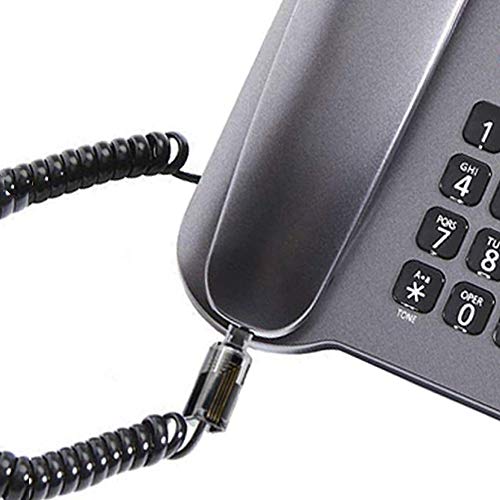 Telephone Cord Detangler, ohCome 360 Degree Rotating Adapter Landline Swivel Cord Untangler Anti-Tangle Phone Cable Telephone Accessory Black (5 Pack) - Thumbnail 3