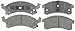 ACDelco Silver 14D506M Semi-Metallic Front Disc Brake Pad Set with Wear Sensor