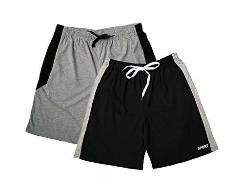 syda men's shorts cotton combo pack of 2 black