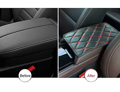 Uheng Car Center Console Cover, Universal Car Armrest Cover Protector, PU Leather Auto Arm Rest Cushion Pads, Fit for Most Vehicle, SUV, Truck Car Accessories