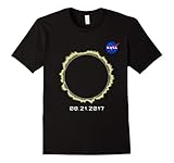 Mens NASA Total Solar Eclipse August 21 2017 T-Shirt Large Black