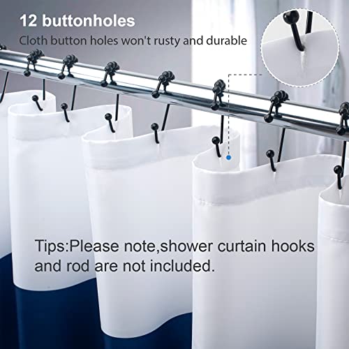 AmazerBath Fabric Shower Curtain Liner, Washable Polyester Cloth Shower
