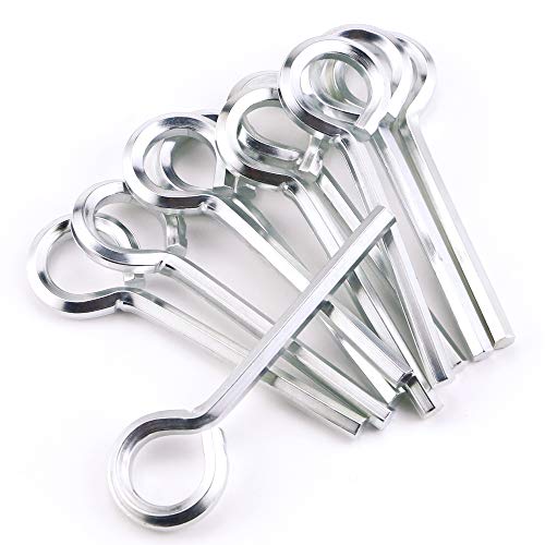 Twdrer 20 PCS 5/32" Sliver Standard Hex Dogging Key with Full Loop,Solid Metal Allen Wrench Door Key for Push Bar Panic Exit Devices