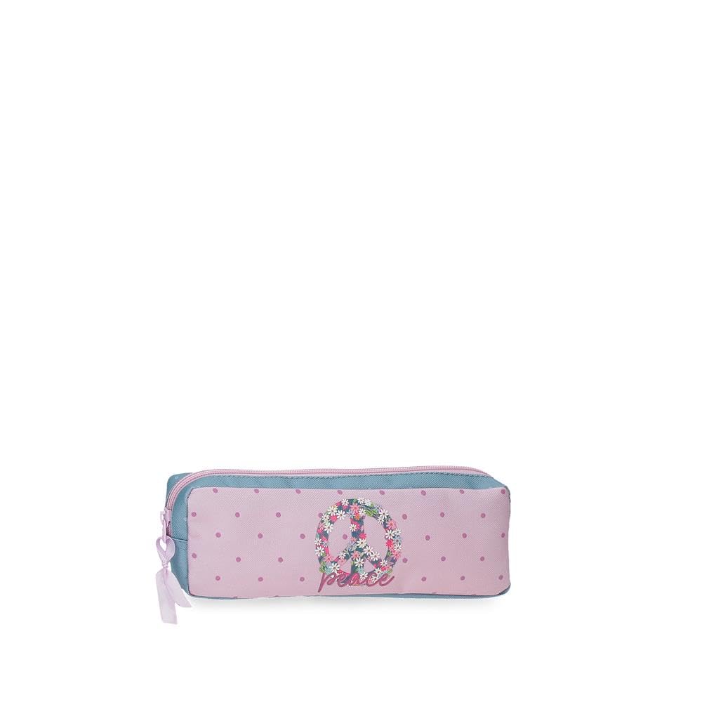 ROLL ROAD Peace Multicoloured Pencil Case 22 x 7 x 3 cm Polyester, Multicoloured, One Size, Case