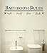 Bathroom Wall Art Decal Sticker