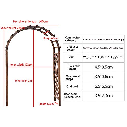 REXX Torbogen Rankenbogen Gartenpergola Rosenbogen Freistehend Gartenlaube für Kletterpflanzen Romantischer… – Bild 4