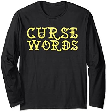 Unisex Funny Cussing Words T-shirt Fun Novelty Tee Large Black