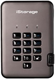 iStorage diskAshur PRO2 SSD 512 GB Secure Solid State Drive FIPS Level 2 Password Protected Dust/Water-resistant. IS-DAP2-256-SSD-512-C-G