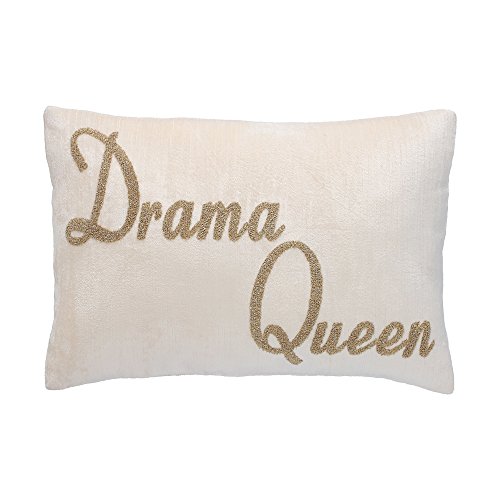 1001 Cushions Sachi Drama Queen 12x18 Hand Embroidered Funny Quote