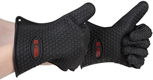 NON-Slip Grip Set of 2 Silicone Oven Gloves Make Handling Pots and Pans Easy - Withstands Heat Up TO 425°F