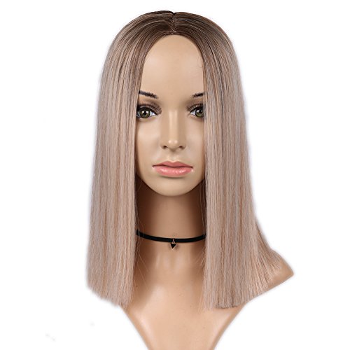New Lady Miranda 14 Straight Hair Bob Wig Ombre Brown To Ash