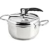 INOXPRAN – Snelkookpan, roestvrij staal, inhoud 3,5 l, drievoudige bodem geschikt voor alle kookplaten inclusief…