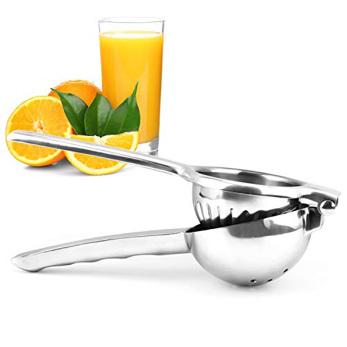 Lemon Squeezer, Vestaware Hand Manual Juicer Portable Multi-Functional Stainless Steel Lime Squeezer Citrus Press Juicer