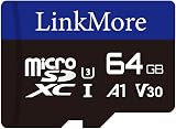 LinkMore 64GB Micro SDXC A1 U3 V30 Class 10 Read 95MB/s Write 35MB/s SD Adapter view 1