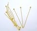 Housweety 500PCs Gold Plated Ball Head Pins 0.5x30mm Findings