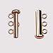 Multistrand Clasp,Haluoo Professional Layered Necklace Spacer Clasp Detangler Clasp Slide Magnetic Tube Lock Jewelry Connectors Women Mens Girls Jewelry Accessories,5mm. (Rose Gold)thumb 2