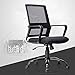 Ergonomic Office Chair Desk Chair Mesh Computer Chair with Lumbar Support Arms Modern Executive Rolling Swivel Mid Back Task Chair for Women Adults,Black