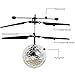 Flying Ball, Crystal Flashing Hand-Controlled Infrared Induction Flying Toys with LED Light (Black)