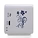 Haoponer Portable Mini Digital Display Screen Speaker USB Flash Drive Micro SD/TF Card Music MP3 Player FM Radio Blue and White Porcelain Plastic White/Blue-1