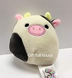 Squishmallow Kellytoy Connor The Cow 3.5 Inch Clip