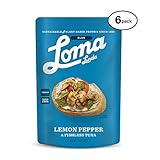 Loma Linda Blue - Vegan Meal Solution - Lemon Pepper Fishless Tuna (3 oz.) (Pack of 6) - Non-GMO, Gluten Free
