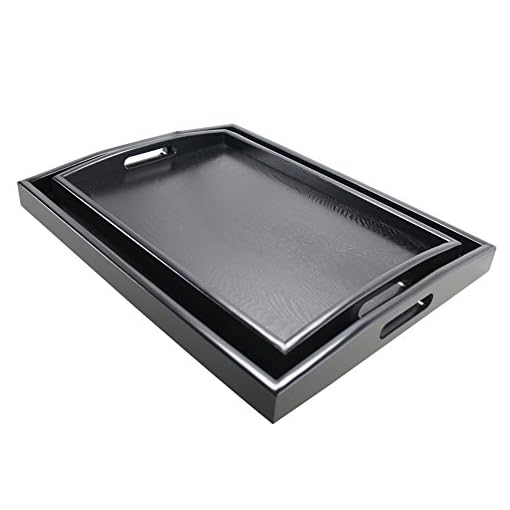 large dark wood tray