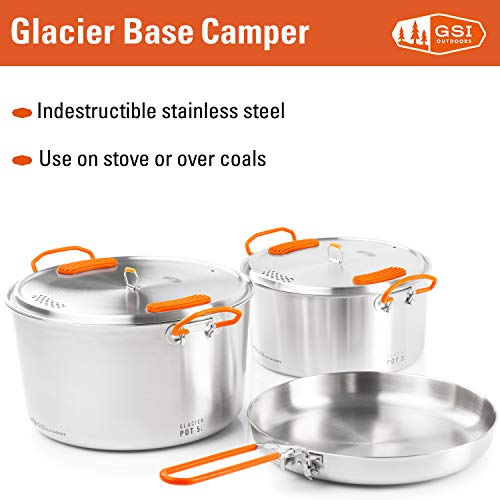 GSI Outdoors Glacier Stainless Steel Base Camper Medium 3 Pieces